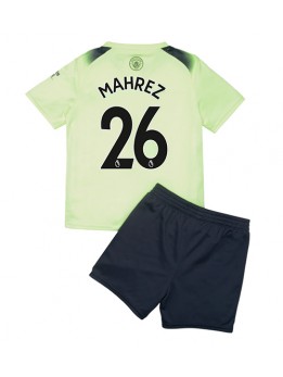 Manchester City Riyad Mahrez #26 Ausweichtrikot für Kinder 2022-23 Kurzarm (+ Kurze Hosen)